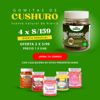 Gomitas de CUSHURO (Algas andinas) Alto en hierro