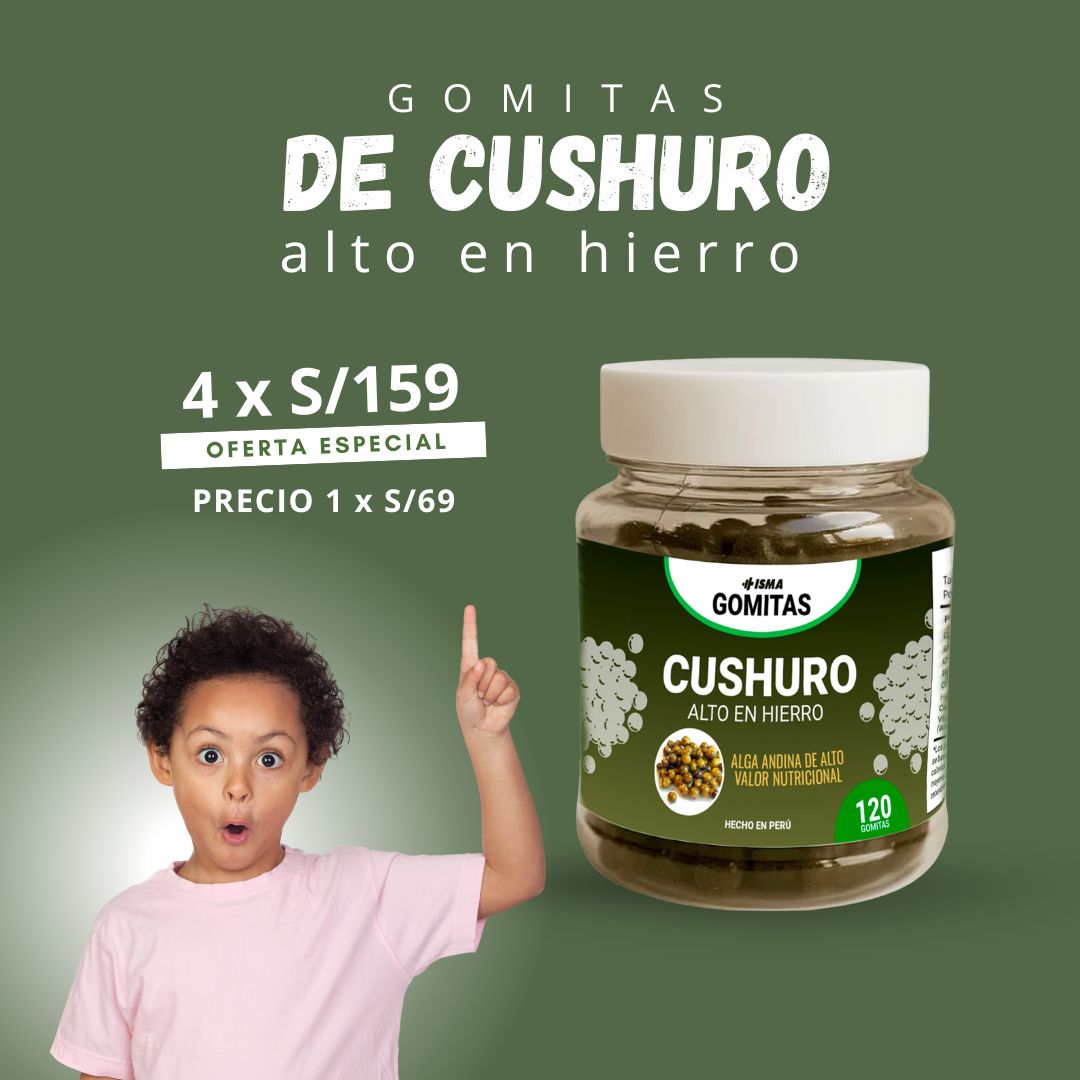 Gomitas de CUSHURO (Algas andinas) Alto en hierro